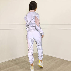 Canyixiu Ropa Deportiva para Mujer, Empalme Femenino, Traje Deportivo y de Ocio, Juego Deportivo, 2 Juegos Ropa de Yoga de Estiramiento Ajustado (Color : Rosado, tamaño : Metro)