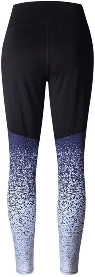 elegantstunning Pantalones Delgados Deportivos Largos de Yoga de Elevación de Impresión Digital de Mujeres de Cadera de Cintura Alta Deportes de Moda L Secado Rápido