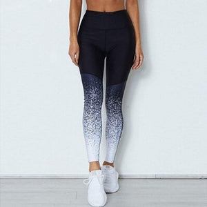 elegantstunning Pantalones Delgados Deportivos Largos de Yoga de Elevación de Impresión Digital de Mujeres de Cadera de Cintura Alta Deportes de Moda L Secado Rápido