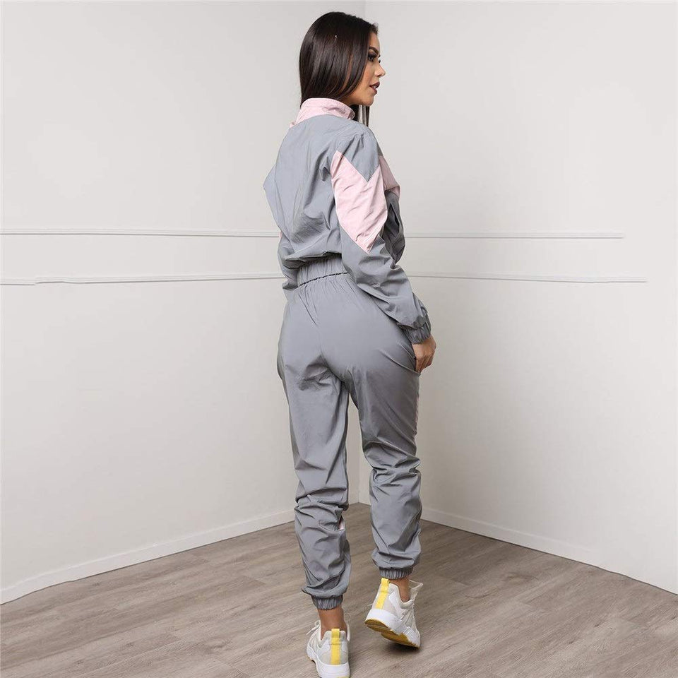 Canyixiu Ropa Deportiva para Mujer, Empalme Femenino, Traje Deportivo y de Ocio, Juego Deportivo, 2 Juegos Ropa de Yoga de Estiramiento Ajustado (Color : Rosado, tamaño : Metro)
