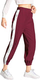 SOLY HUX Pantalones de chándal de Rayas Laterales para Mujer, Cintura elástica, Estilo Casual, Pantalones Deportivos