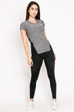 Cadenzza Playera para Mujer Deportiva Color Gris con ventilacion Ropa para Dama
