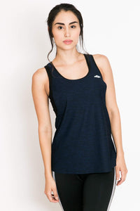 Cadenzza Playera Ropa Deportiva Tank Top Color Azul Claro con Negro sin Mangas