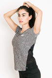 Cadenzza Playera para Mujer Deportiva Color Gris con ventilacion Ropa para Dama