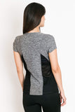Cadenzza Playera para Mujer Deportiva Color Gris con ventilacion Ropa para Dama