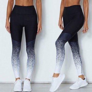 elegantstunning Pantalones Delgados Deportivos Largos de Yoga de Elevación de Impresión Digital de Mujeres de Cadera de Cintura Alta Deportes de Moda L Secado Rápido