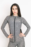 Cadenzza Chamarra Deportiva Mujeres Abierta Color Gris con ventilación Sudadera Ropa Deportiva