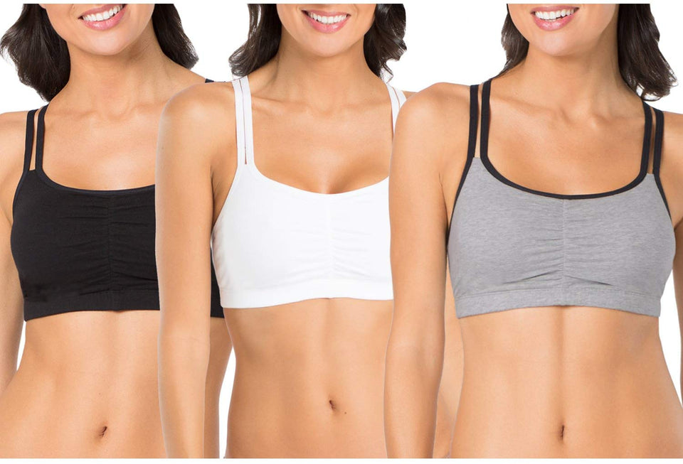 Fruit of the Loom Brasier Deportivo de algodón para Mujer (Paquete de 3)