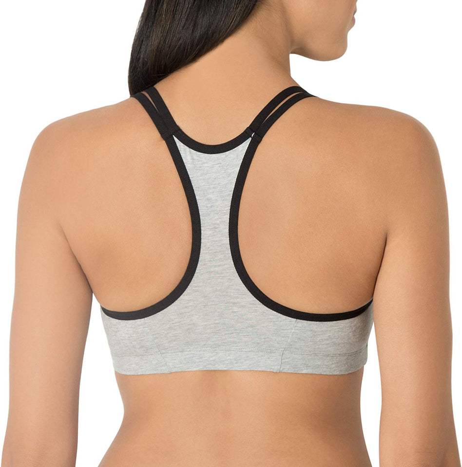 Fruit of the Loom Brasier Deportivo de algodón para Mujer (Paquete de 3)