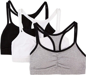 Fruit of the Loom Brasier Deportivo de algodón para Mujer (Paquete de 3)