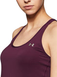 Under Armour Playera Deportiva Heatgear Racer para Mujer, Merlot (564)/Metallic Silver, Large